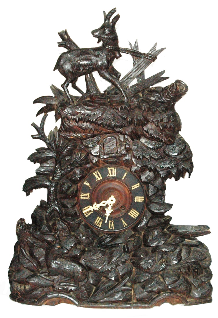 Black Forest Mantle Cuckoo Clock Chamois Top (1 of 6)