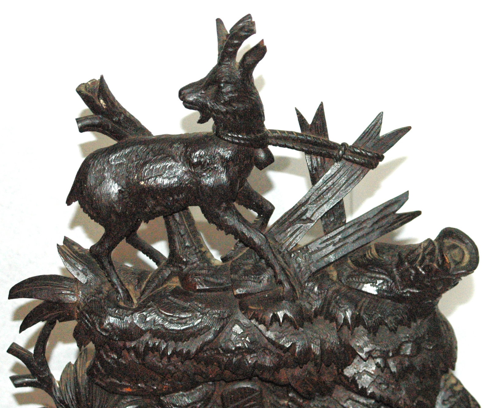 Black Forest Mantle Cuckoo Clock Chamois Top - 2