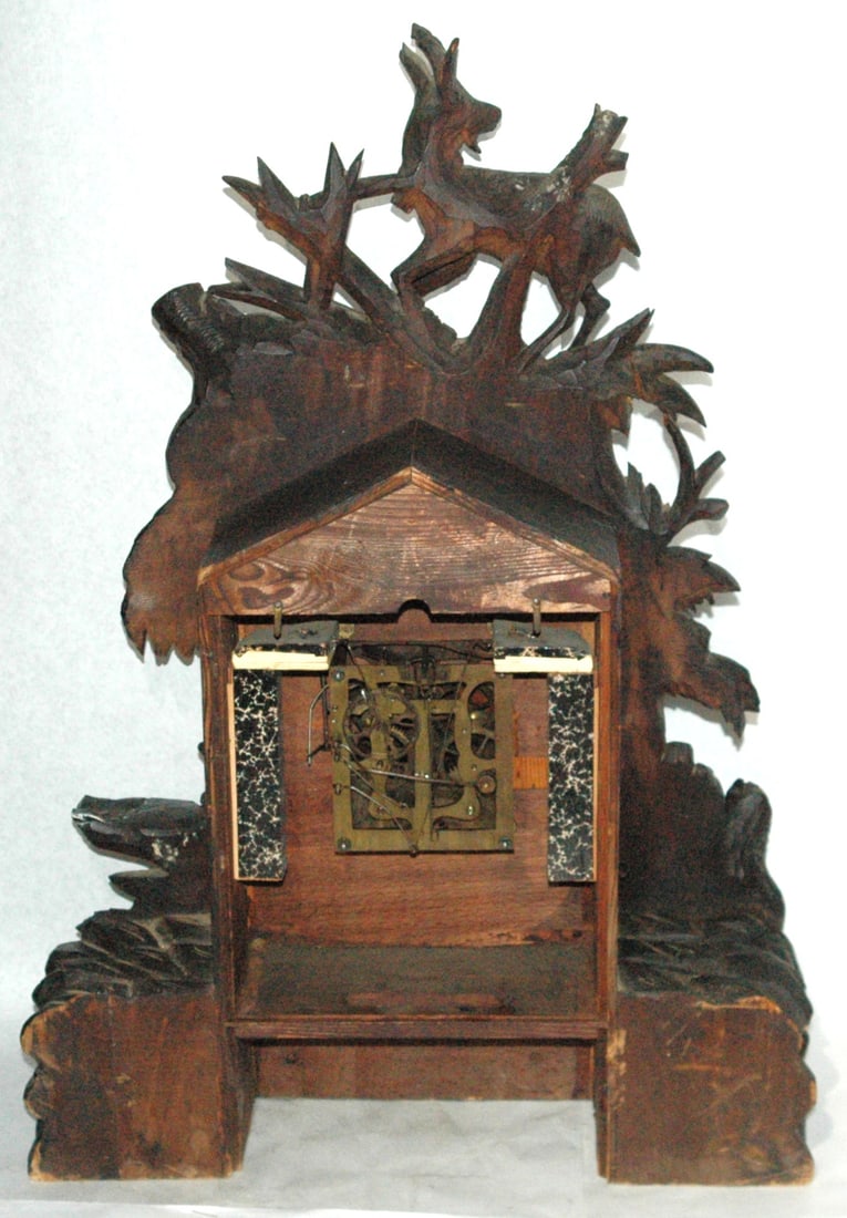 Black Forest Mantle Cuckoo Clock Chamois Top - 5