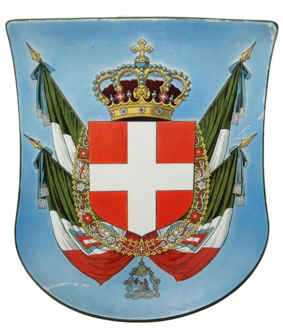 Uncommon Mettlach Shield Plaque of Italy (1 of 1)