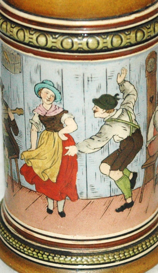 HR Group in Tavern Scene Stein - 2