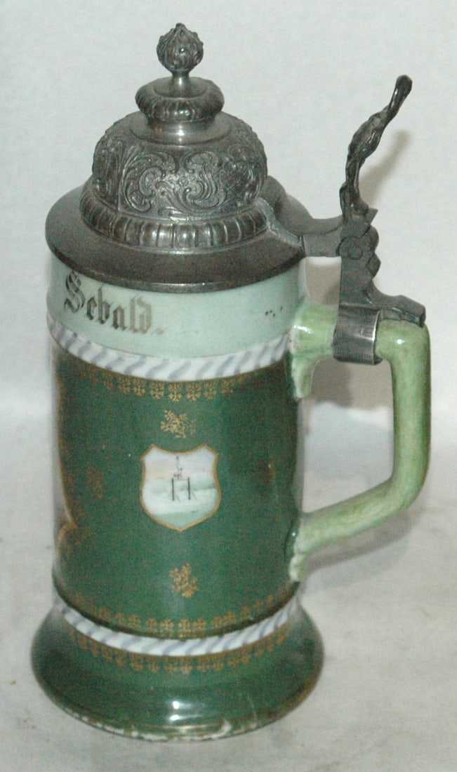 4F gymnastic Scenes Porcelain Stein - 4