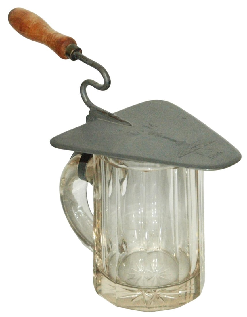 Rare Occupational Mason Stein w Custom Trowl Lid (1 of 4)