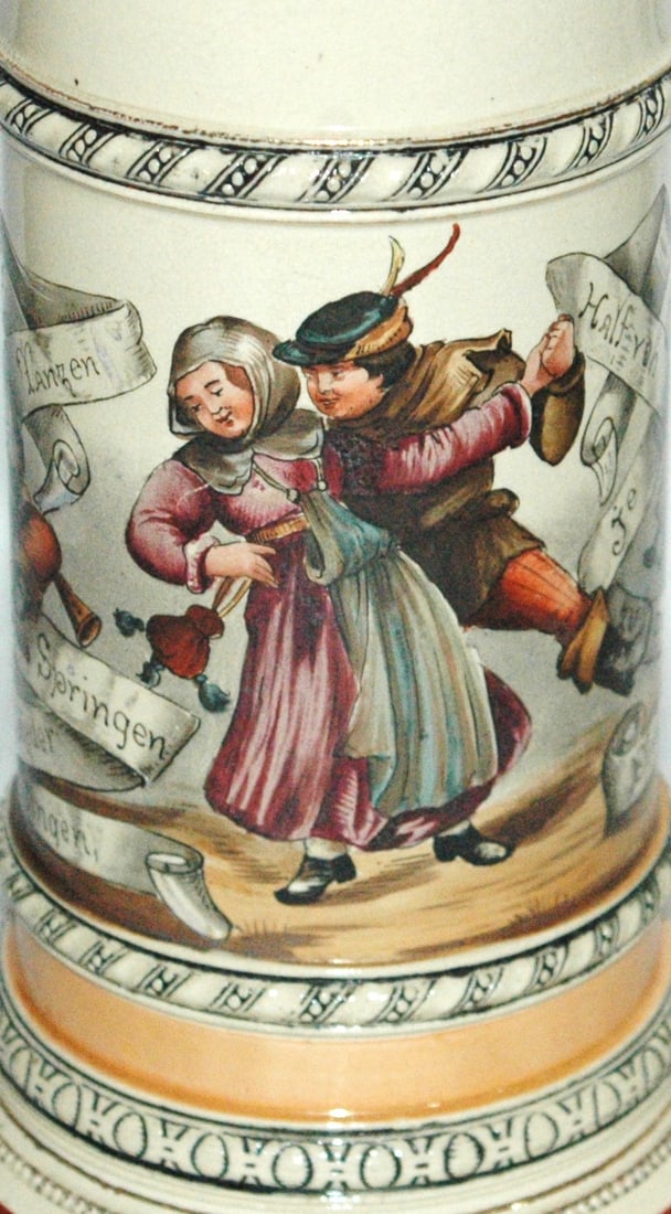 1L Bagpipe Player & Dancing Couples Stein - 2