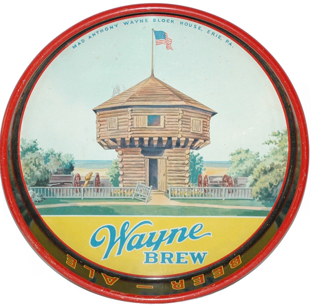 Wayne Brewing Co., Erie, PA. Tin Litho Beer Tray