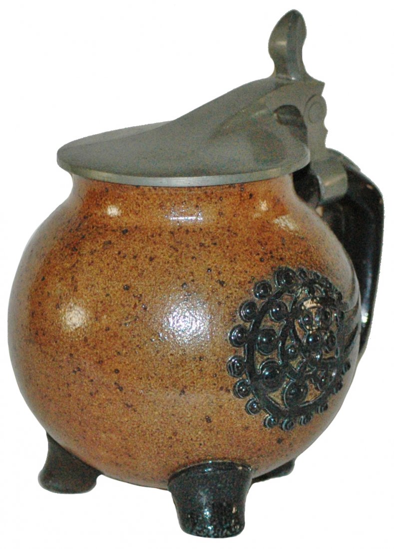 Art Nouveau Reinhold Merkelbach Stein: Stoneware Reinhold Merkelbach 1/2L. Art Nouveau designed by Richard Riemerschmidt. Mint.
