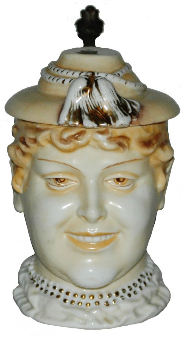Schierholz Bavarian Woman Character Stein: Character Stein 1/2L Schierholz Porcelain. Bavarian woman.