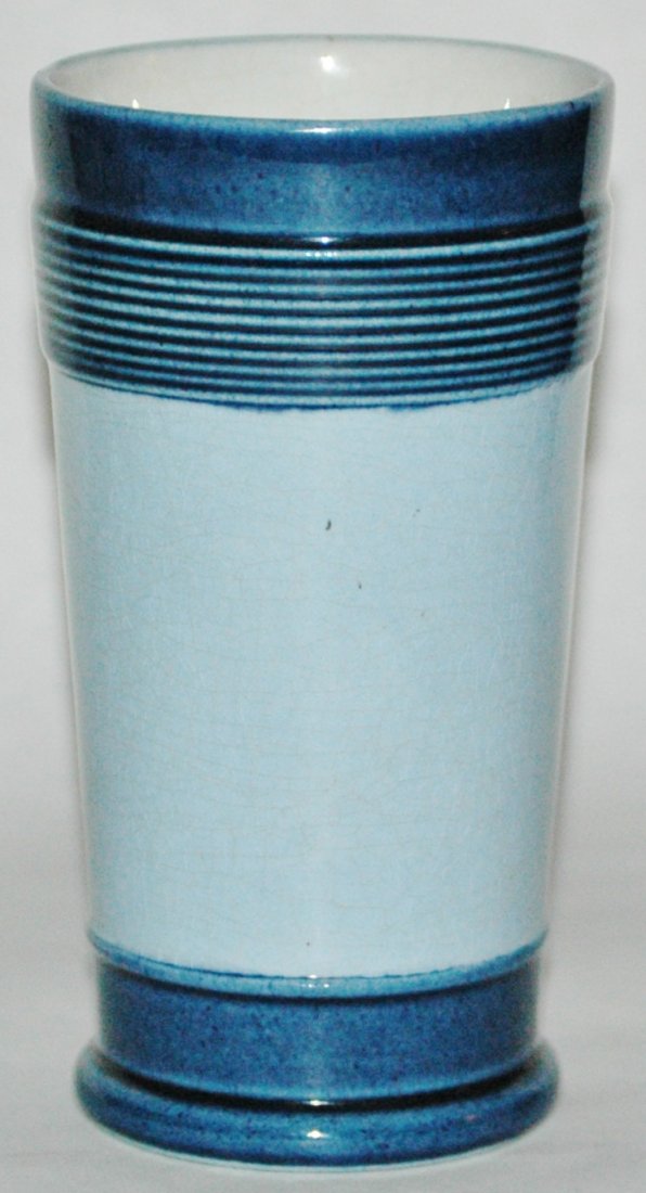 Mettlach Beaker Blue Glazed Decoration: Mettlach #2968 1/4L Beaker. Blue glazed. Mint.