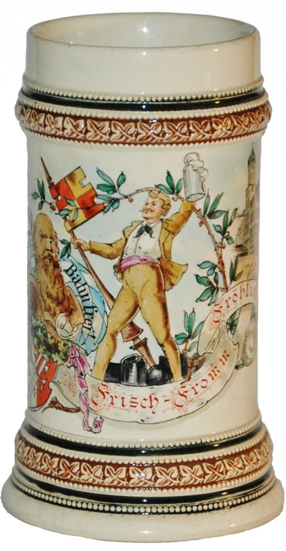 4F Turner POG Stein MUG: Pottery POG 1/2L. 4F turner designs. No lid. Mint.