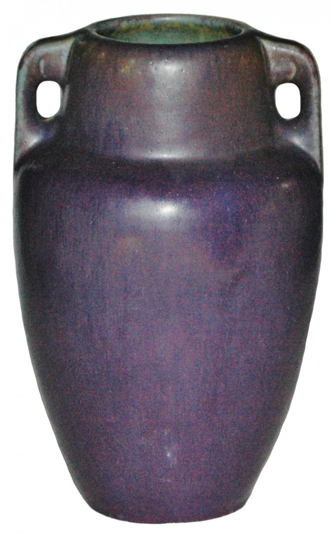 Fulper Flemington NJ American Art Pottery Vase: American Art Pottery 8” Vase. Fulper, Flemington, New Jersey. Arts & Crafts era . Purple matte glaze. Mint.