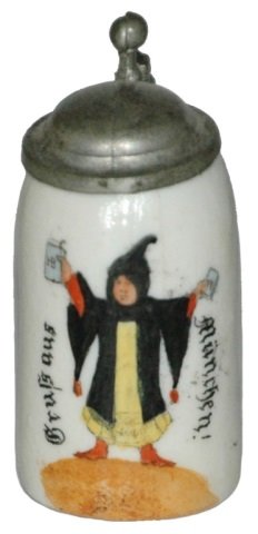 Munich Child Miniature Stein: Pottery 1 1/2” POG. Munich Child.