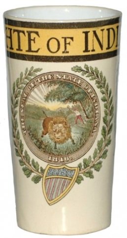 Mettlach Beaker Indianapolis: Mettlach #2327/1200 PUG 1/4L Beaker. Indianapolis. Mint.