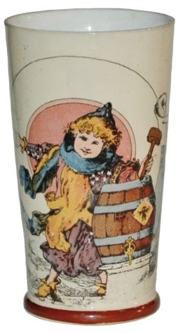 Mettlach Beaker Munich: Mettlach #2368/1014 PUG 1/4L Beaker. Munich. Mint.