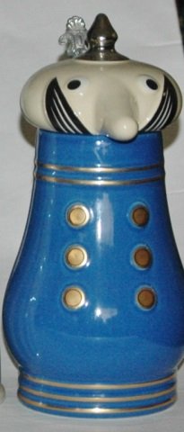 Uncle Rudolf Utica Club Schultz & Dooley Stein: Character Stein 1/2L Pottery. Webco Uncle Rudolf. Modern. Mint.