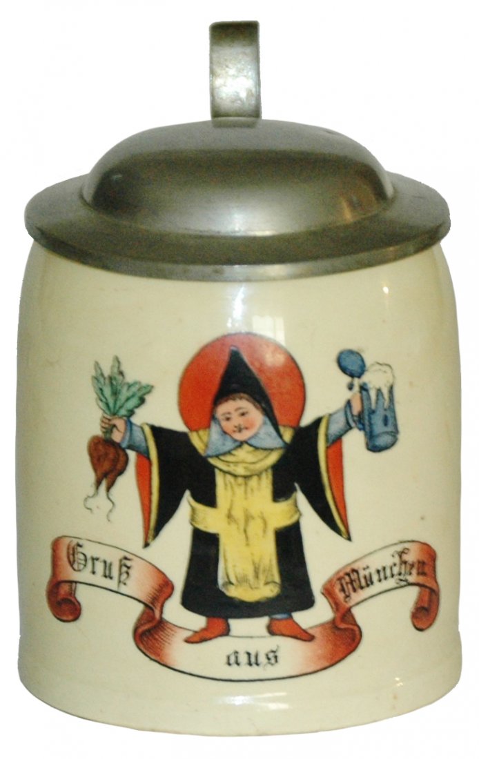 1/8L Munich Child POG Pottery Stein: Pottery POG 1/8L. Munich Child. Mint.