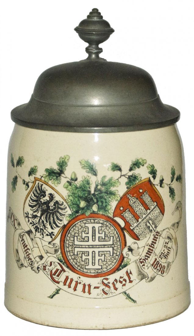 4F Turnfest Hamburg 1898 Stein (1 of 1)