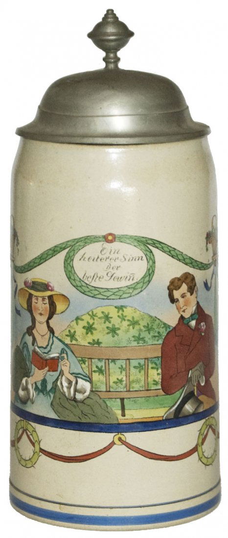 Well Dressed Young Couple Stoneware Stein (1 of 1)