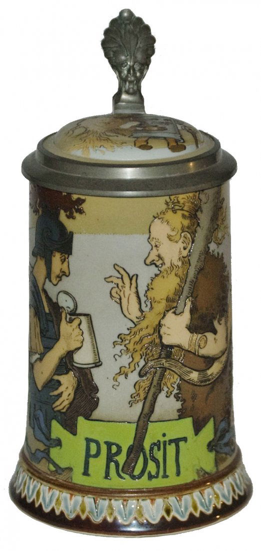 Roman Soldier & Barbarian Schlitt Mettlach Stein (1 of 1)