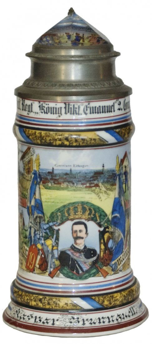 19 Inft 2 Comp Erlangen Prism Lid Regimental Stein (1 of 3)