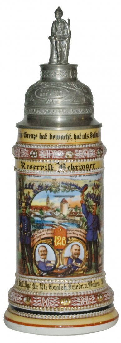 10 Comp 8 Wurrt Inft Nr 126 Regimental Stein (1 of 3)