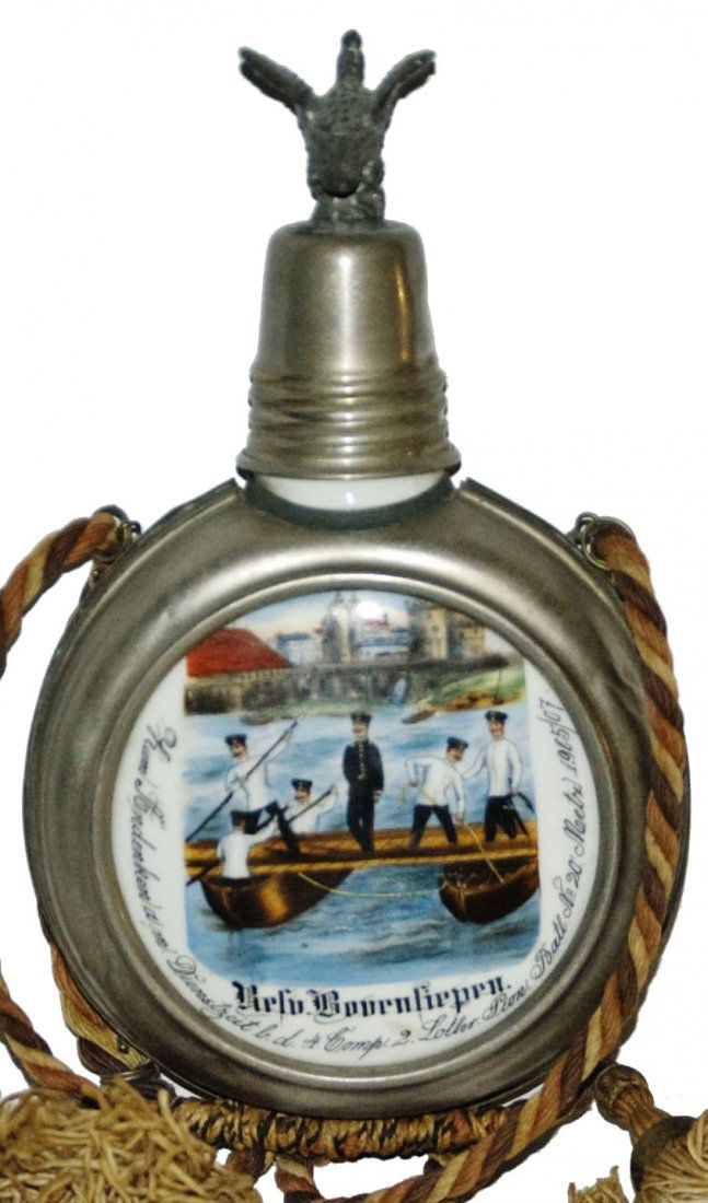 Pionier No 20 Metz Bridge Scene Regimental Flask (1 of 2)