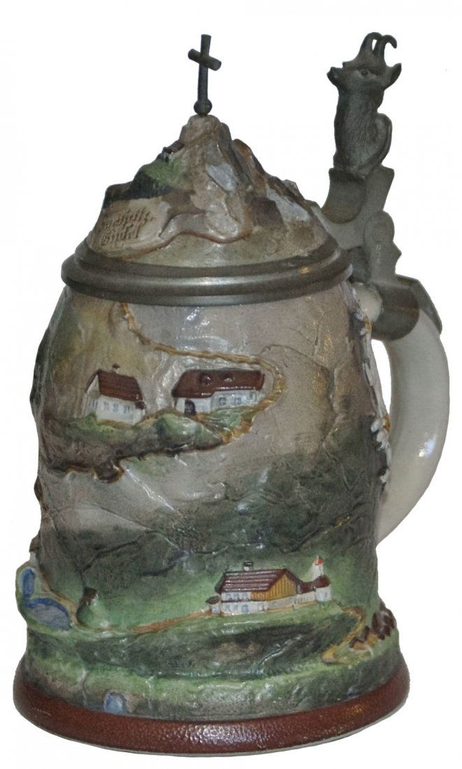 Zugspitz Mountain Stoneware character Stein (1 of 2)