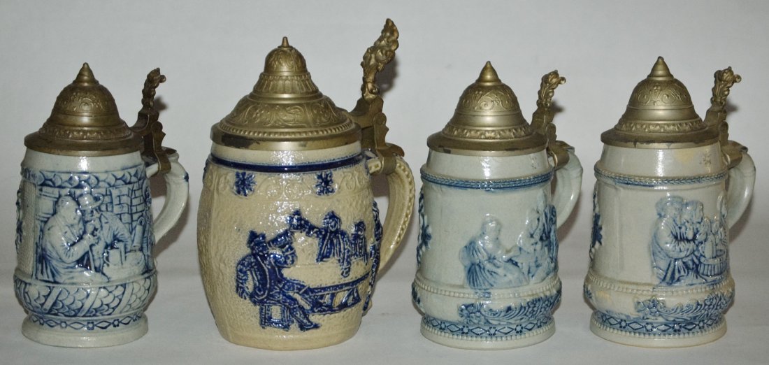 Lot of 4 Whites Utica Steins (1 of 1)