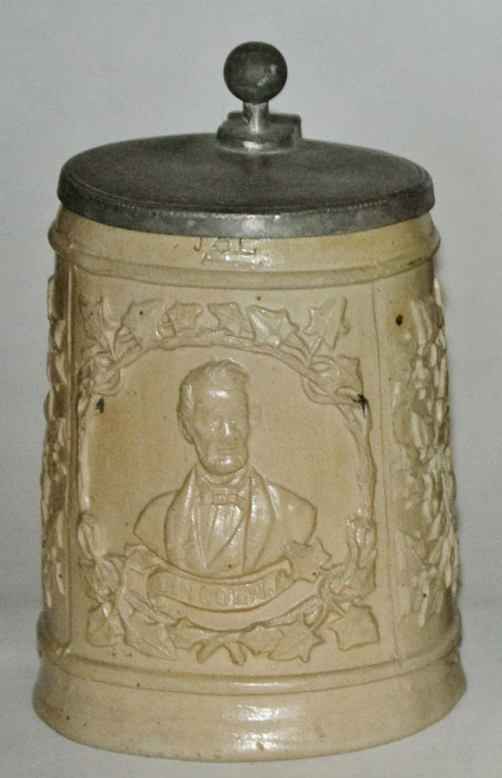 Abraham Lincoln Stoneware Relief Stein (1 of 1)