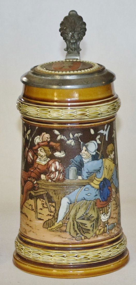 Outdoor Drinking Scene Mettlach Stein (1 of 1)