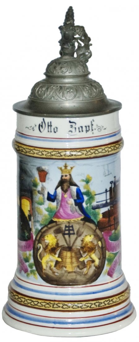 Occupational Gambrinus Brewer Porcelain Stein
