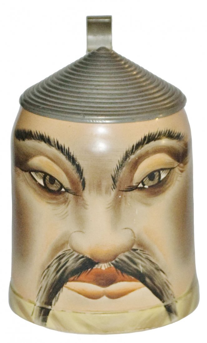 Chinaman Face Hanke Pottery Stein
