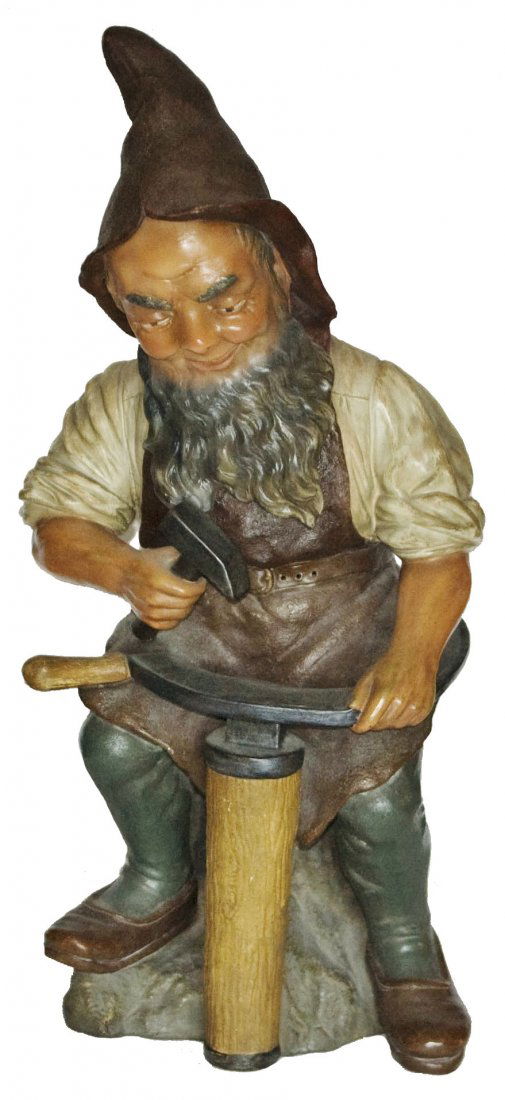 25" Dwarf working w Tools Terracotta Jon Maresch (1 of 1)