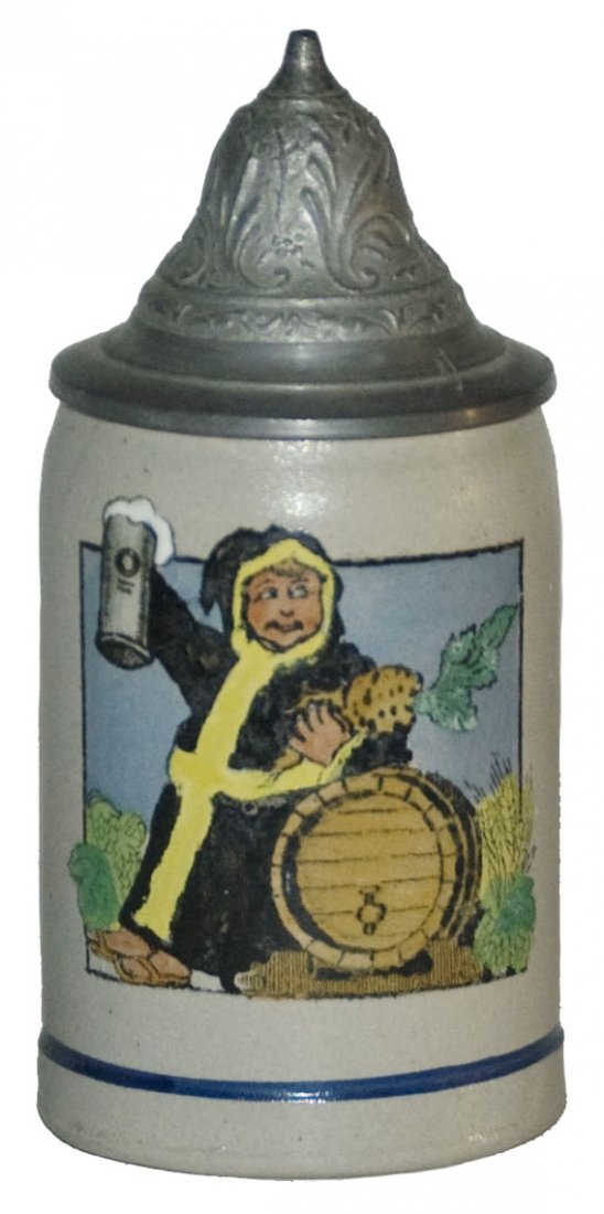 Munich Child Stoneware Miniature Stein: Stoneware POG 1/16L. Munich Child.