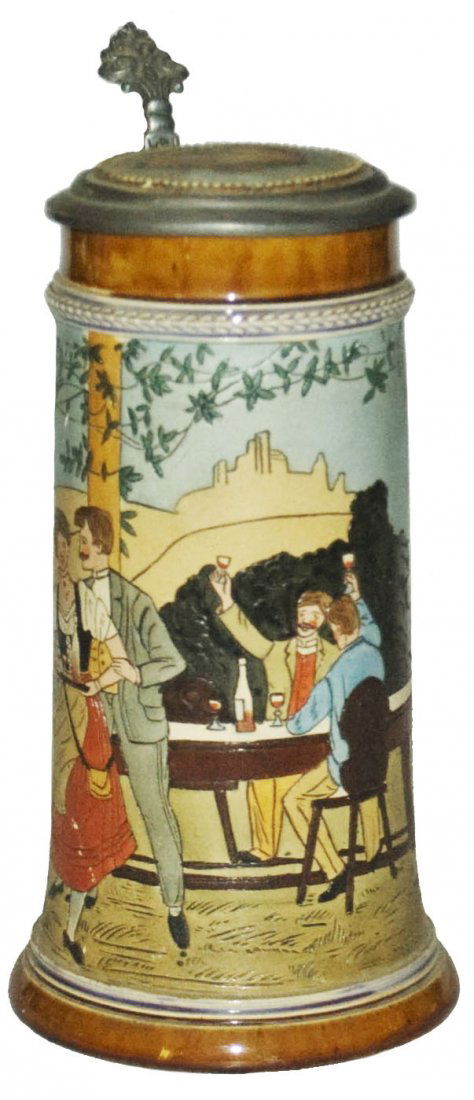 Outdoor Table Scene JW Remy Etched Stein (1 of 1)