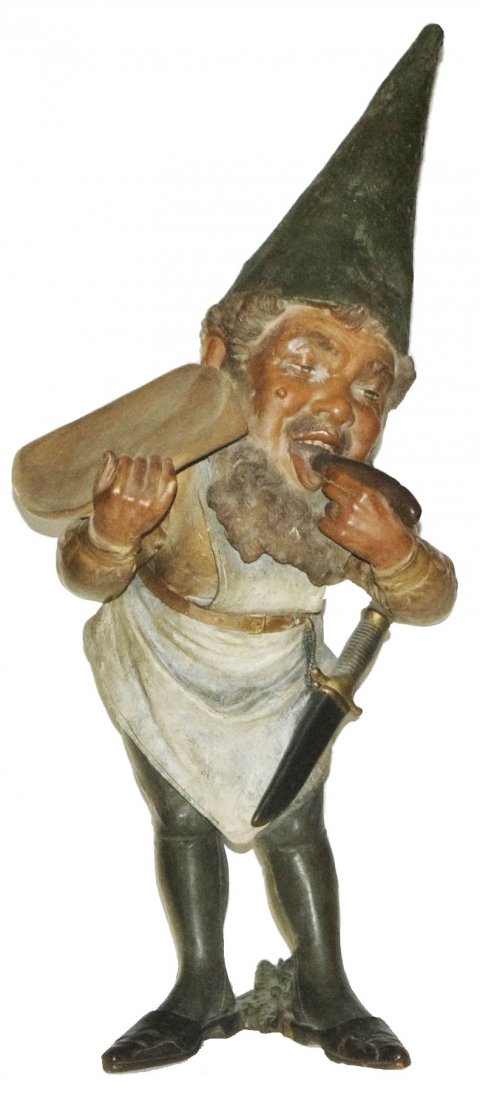 Dwarf w Sausage Terra Cotta Bernard Bloch 26" tall (1 of 1)