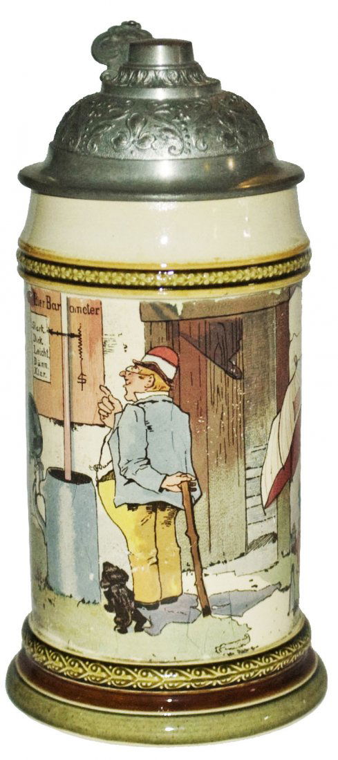 Beer Barometer & Radish Lady Mettlach Stein (1 of 1)
