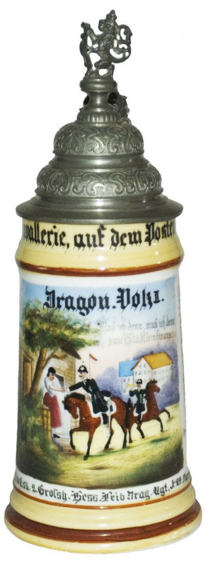 Hess Leib Drag No 24 Darmstadt Regimental Stein (1 of 3)