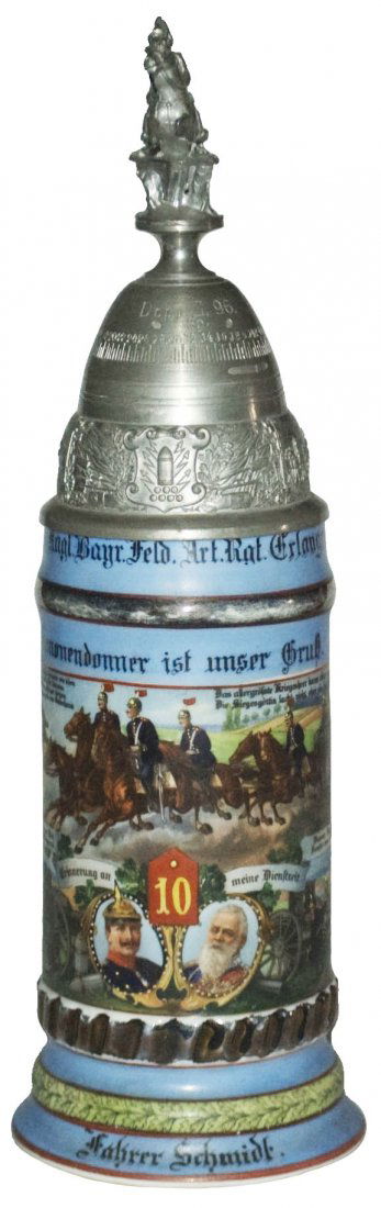 4 Battr 10 Bayr Feld Art Erlangen Regimental Stein (1 of 3)