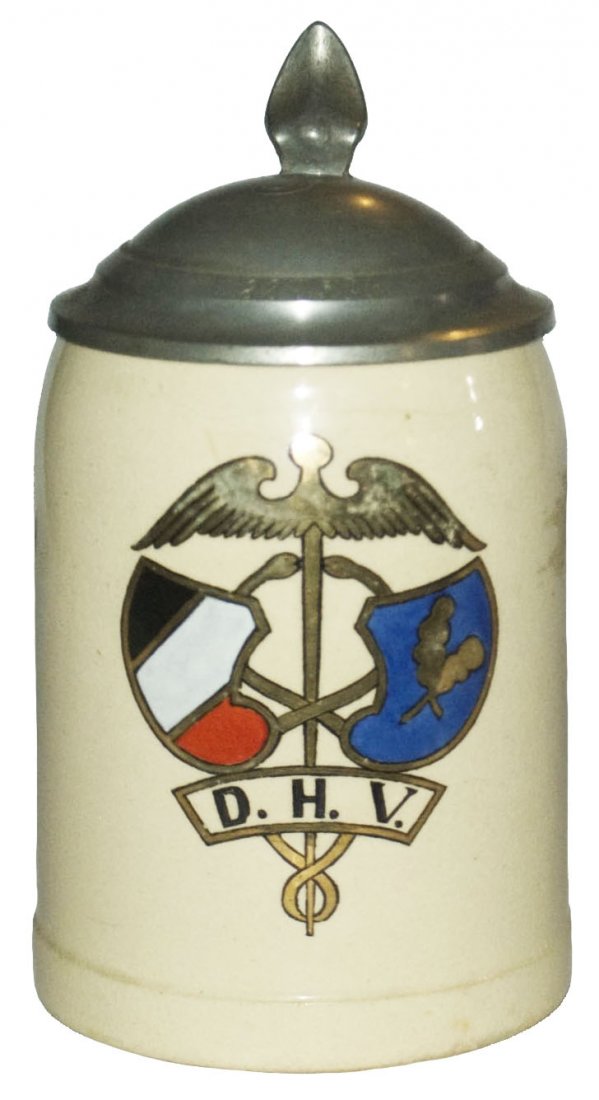 Medical Symbol Caduceus Merkelbach & Wick Stein: Pottery Merkelbach & Wick POG 1/2L. Medical symbol and D.H.V. initials. D.H.V. translates to “Deutschnationaler Handlungsgehilfen Verband” ( German National action federation)Established in 1896 a