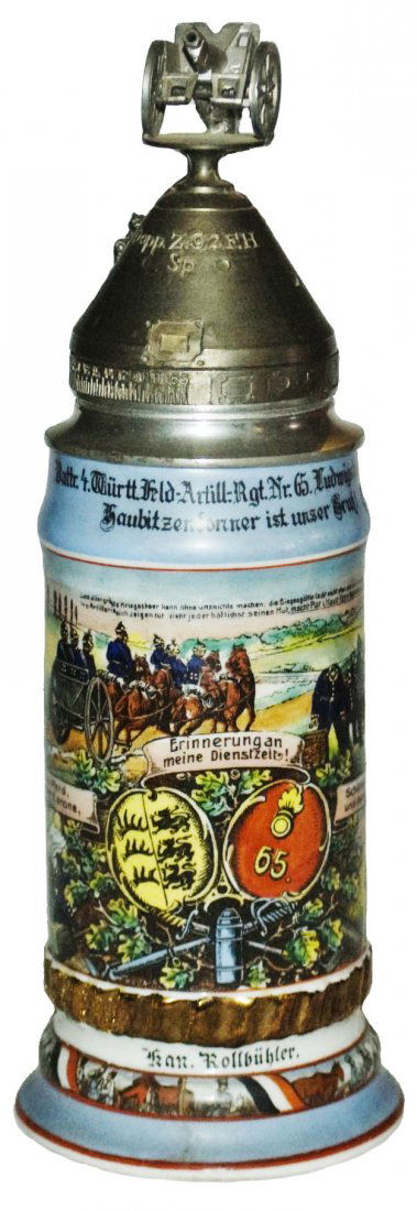 Wurtt Feld Art Nr 65 Ludwigsburg Regimental Stein (1 of 3)