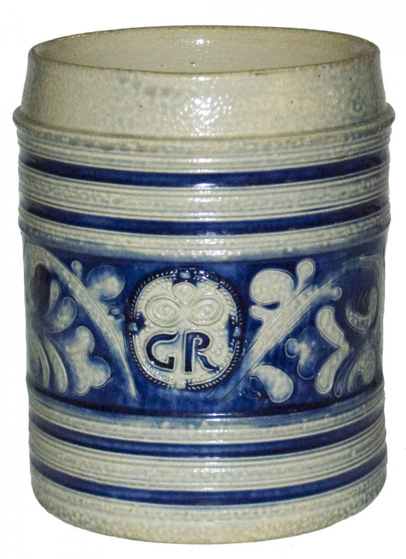 Unusual Size Westerwald Cobalt Stoneware Stein (1 of 2)