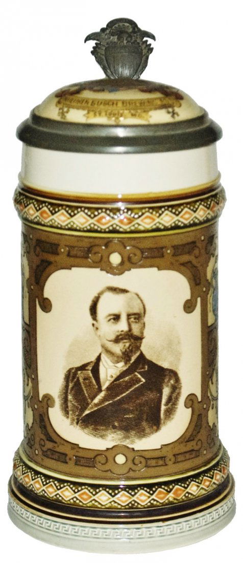 Anheuser Busch Brewery Mettlach Stein "A" Logo Lid (1 of 1)