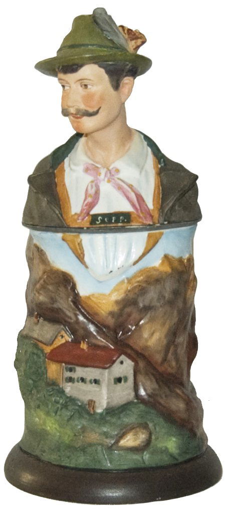 Alpine Man Teacher Porcelain Character Stein (1 of 1)