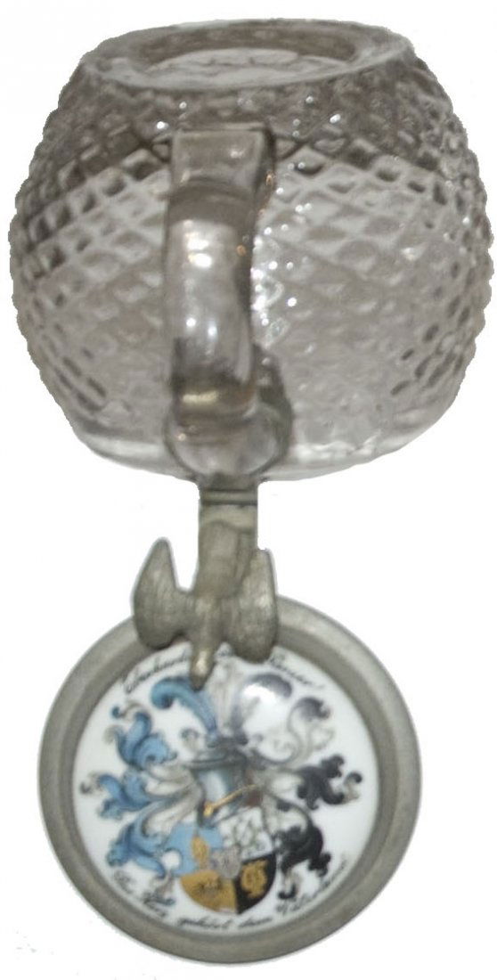 Hobnail Glass Stein w Student Shield Inlay (1 of 2)
