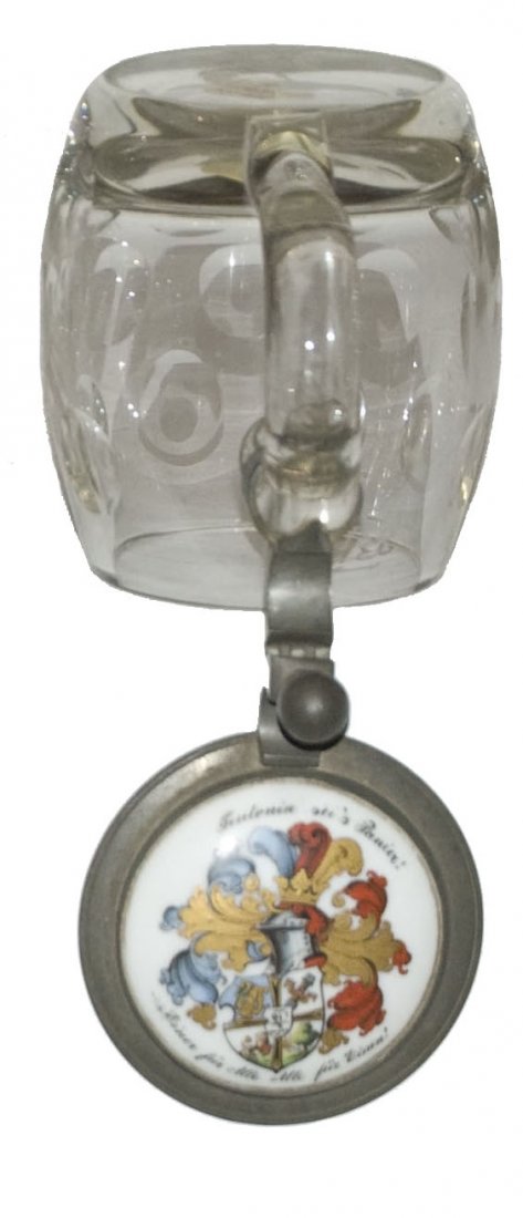 Glass Stein w Student Shield Inlay w Inscription (1 of 2)