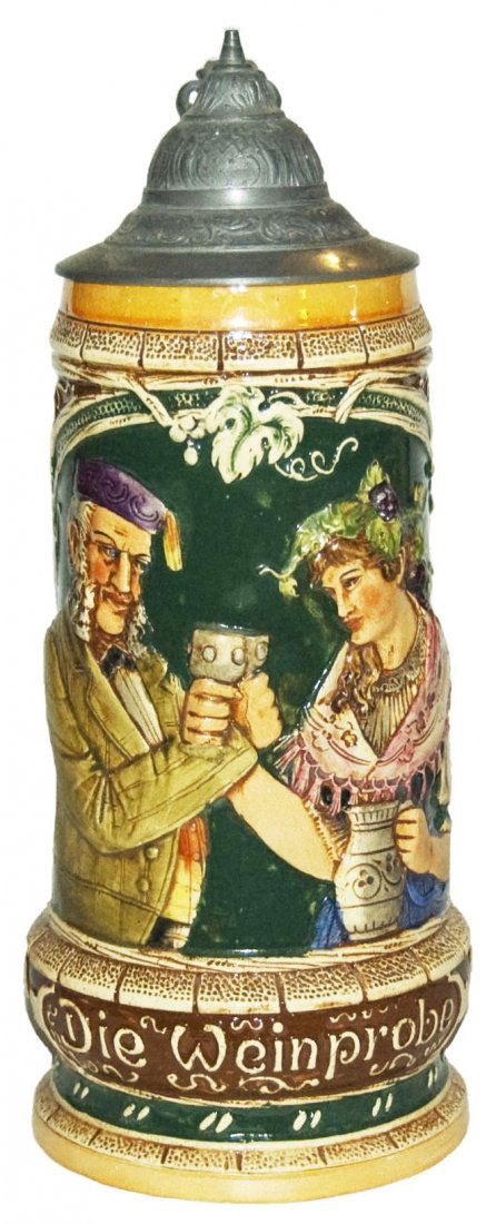 Couple toasting Pottery Relief Stein (1 of 1)