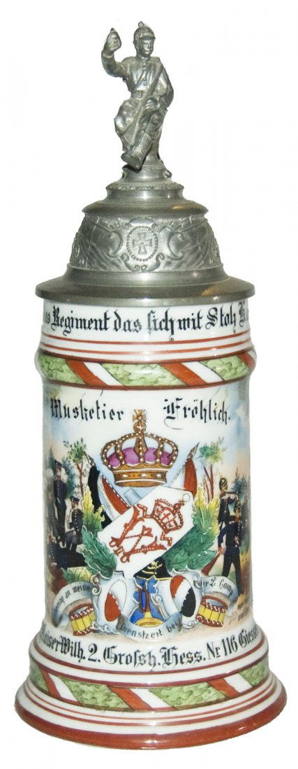 Hessian Nr 116 Glessen Regimental Stein (1 of 3)