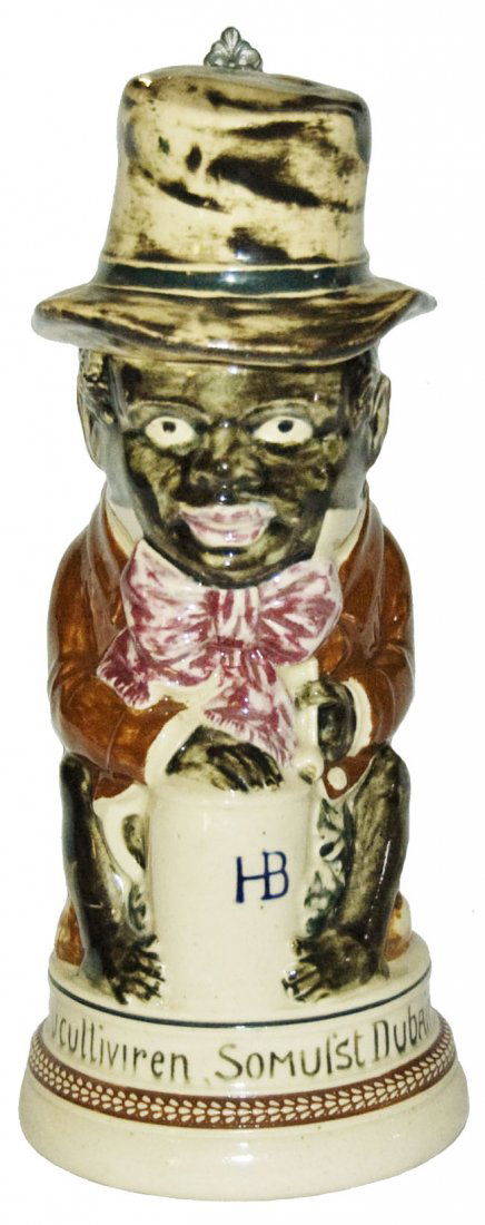 Black Boy w Top Hat & HB Stein Character Stein (1 of 1)