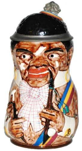 Black dueling Student Majolica Character Stein (1 of 1)