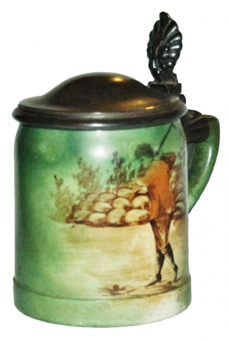 Man w Golf Swing Handel Stein (1 of 1)